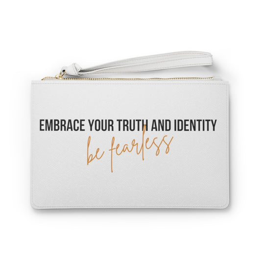 Embrace Your Truth and Identity Clutch Bag With Wristlet