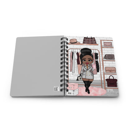 Stylish Glam Girl Closet Spiral Notebook