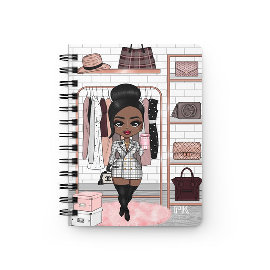 Stylish Glam Girl Closet Spiral Notebook