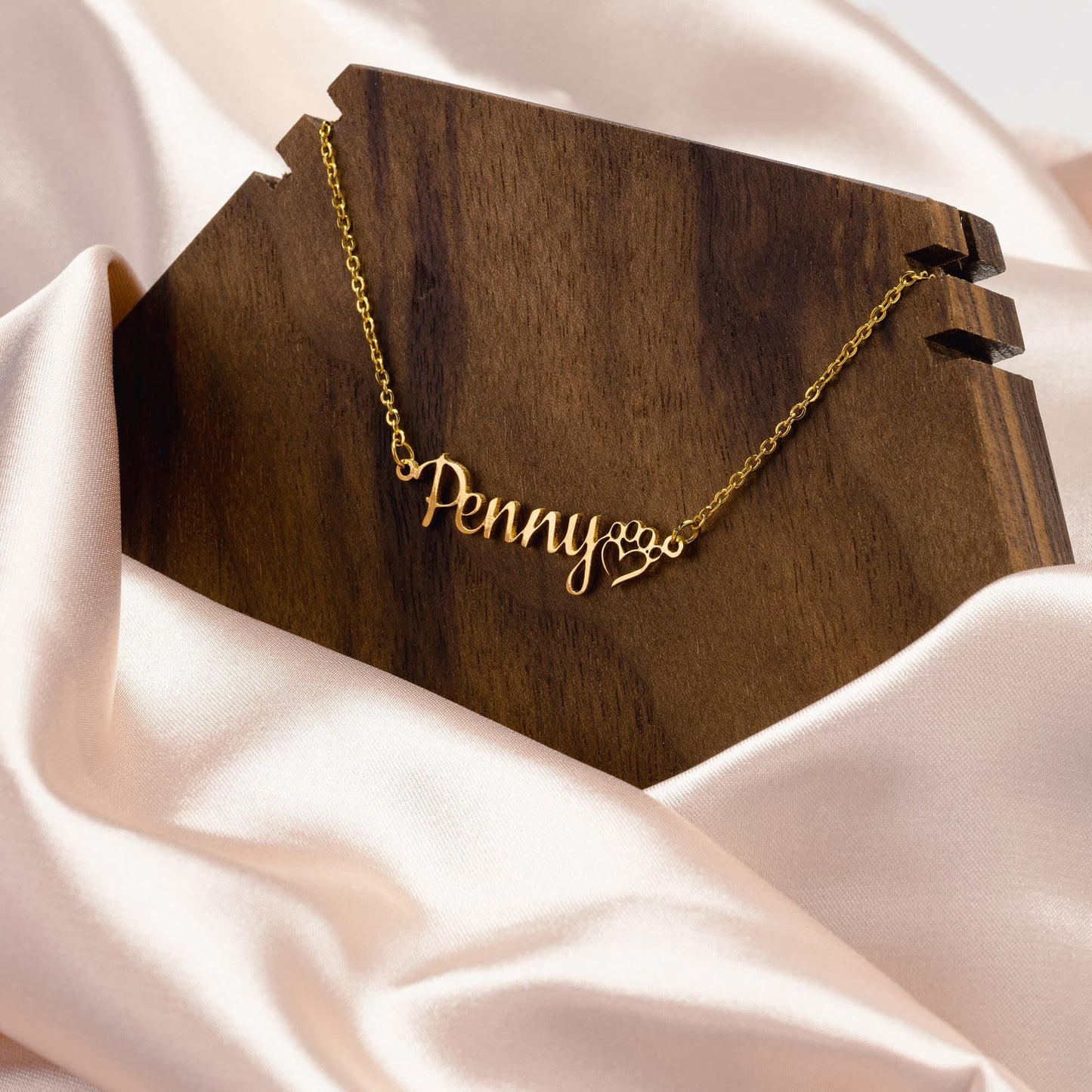 Personalized Name Dog Mom Necklace  | Custom Name Necklace, Script Necklace, Gifts for Dog Moms, Pet Lover Gifts