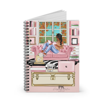 Pink Book Lover Spiral Notebook