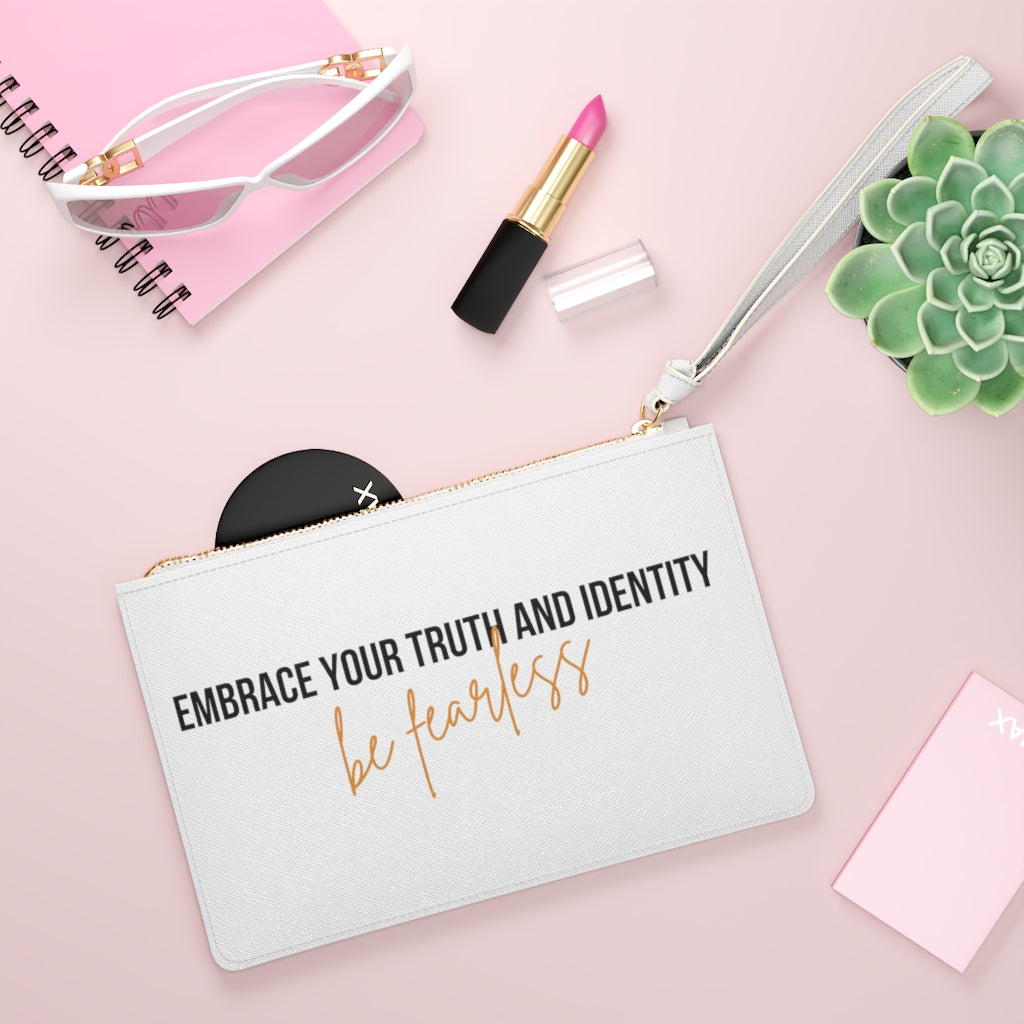 Embrace Your Truth and Identity Clutch Bag With Wristlet