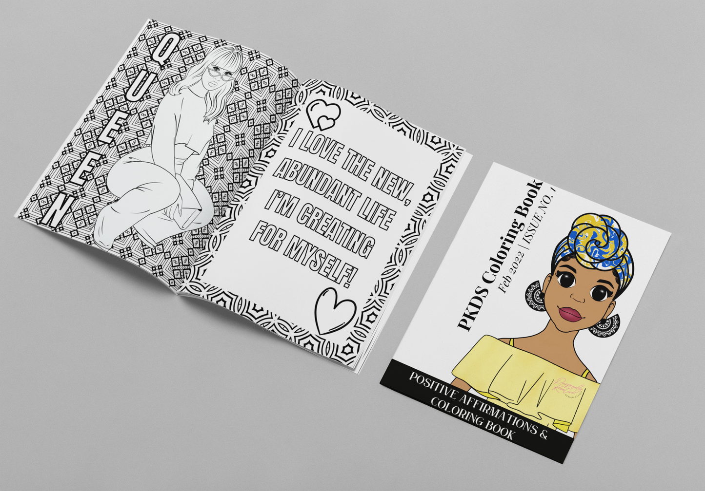 African American Women Adult Positive Affirmations & Coloring Book Vol. 1