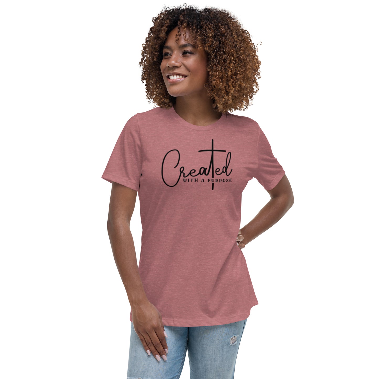 Created With Purpose Women's Inspirational Relaxed T-Shirt
